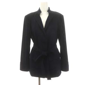 サマー テーラードジャケット 2B シングル リボンベルト付き 11 濃紺 ネイビー /DF OS