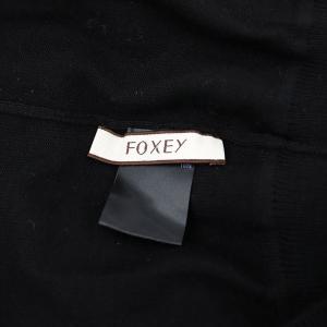 FOXEY ウールニット メッシュ切替 セーター 長袖 40 黒