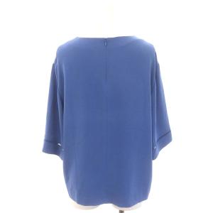 theory luxe 24SS Flow Maisie ブラウス 七分袖 プルオーバー 38 サックスブルー /DO OS
