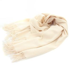 ORIGINALカシミヤストール フリンジ ピンクべージュ