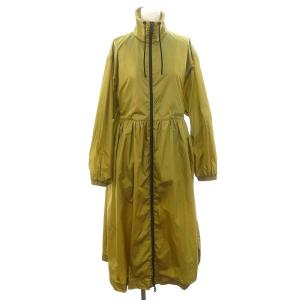 ALUDRA ナイロン スプリングコート ロング ジップアップ ダークイエロー /MI OS