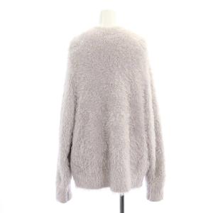 SNIDEL 23年 シャギーニットカーディガン 長袖 オーバーサイズ F ラベンダー