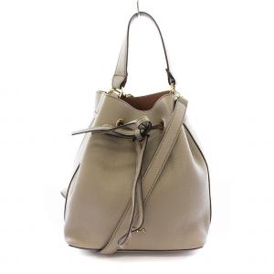 コスタンザ COSTANZA ショルダーバッグ 斜めがけ ハンドバッグ 2WAY 巾着 レザー グレージュ