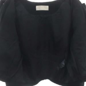 Plage 23AW Tweed ジャケット ツイード ノーカラー 総裏地 38 黒 ブラック