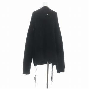 doublet ZIP UP FUR YARN CARDIGAN S ブラック