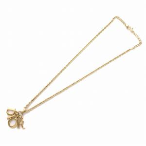 Christian Dior DIORロゴ ネックレス ペンダント ゴールドカラー /YM OH