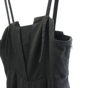 Ameri VINTAGE 22AW FOLD TUCK WIDE ROMPERS オールインワン サロペット ワイドパンツ タック S 黒 ブラック