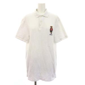 ポロベア ポロシャツ 半袖 刺繍 カスタムスリムフィット M 白 ホワイト