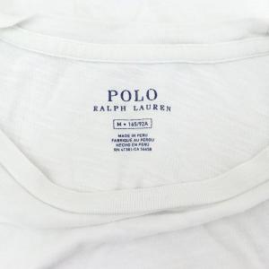 POLO RALPH LAUREN ポロベア Tシャツ カットソー 半袖 クルーネック プリント コットン M 白 ホワイト