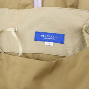 BLUE LABEL CRESTBRIDGE ワイドタックパンツ ハイウエスト フレア 切替 チェック 36 ベージュ