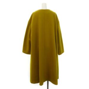 JOURNAL STANDARD メルトンフレアコート ノーカラー Aライン ドロップショルダー F 黄 イエロー
