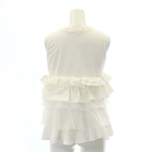 FRAY I.D 24SS ギャザーフリルタンクトップ カットソー ノースリーブ F 白 ホワイト /DF OS