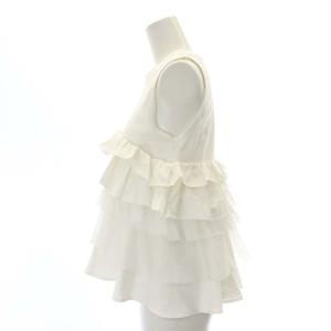 FRAY I.D 24SS ギャザーフリルタンクトップ カットソー ノースリーブ F 白 ホワイト /DF OS