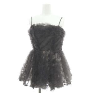 24AW チュール刺繍ベアペプラムTOPS トップス キャミソール F チャコールグレー
