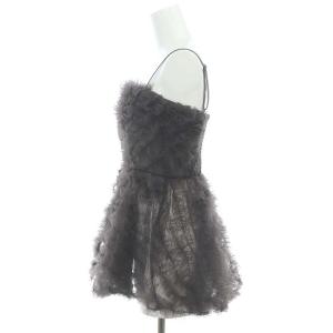 SNIDEL 24AW チュール刺繍ベアペプラムTOPS トップス キャミソール F チャコールグレー