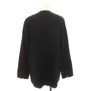 EVERYDAY I LIKE Linen Collarless ブレザー ジャケット ノーカラー ミドル丈 総裏地 リネン 黒 ブラック