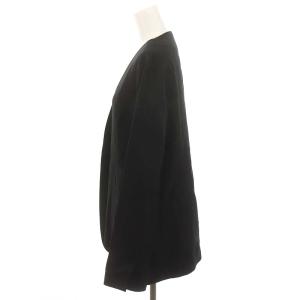 EVERYDAY I LIKE Linen Collarless ブレザー ジャケット ノーカラー ミドル丈 総裏地 リネン 黒 ブラック