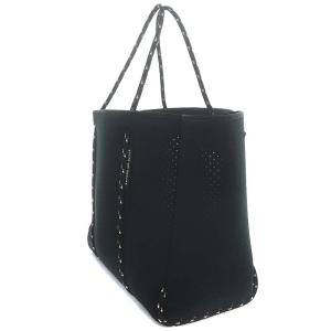 STATE OF ESCAPE ポーチ付きメッシュトートバッグ ハンドバッグ 黒 ブラック 白 ホワイト