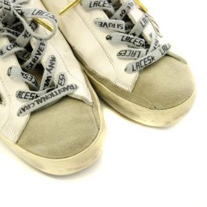 GOLDEN GOOSE SUPER STAR ハラコ 加工 スニーカー シューズ ロゴ 白 ベージュ シルバー色