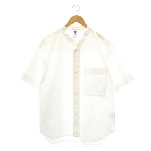 美品/近年　マーガレットハウエル　長袖シャツ　リネン100% 白　S マーガレットハウエル バンドカラーシャツ プルオーバー リネン