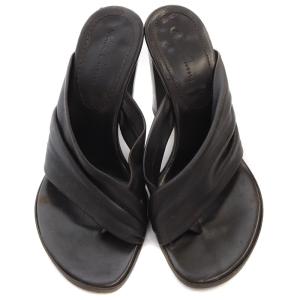 Rick Owens レザートング ヒールサンダル ミュール 37 23.5cm 茶色 ブラウン