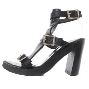 ANN DEMEULEMEESTER アンドゥムルメステール トリプルストラップサンダル 38 ブラック