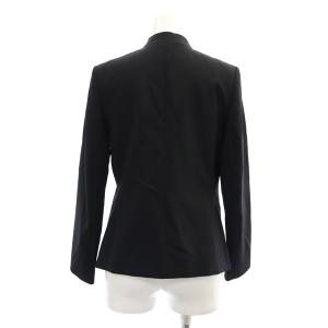 Theory Tailor Lanai ノーカラージャケット 総裏地 ボタンレス ウール 0 黒 ブラック /MY OS