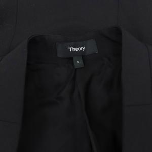 Theory Tailor Lanai ノーカラージャケット 総裏地 ボタンレス ウール 0 黒 ブラック /MY OS