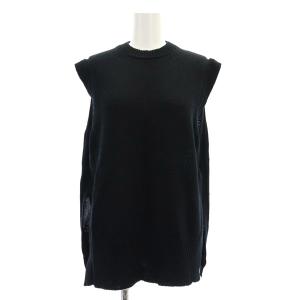 22SS Inspire Mock NK Vest ベスト ノースリーブニット プルオーバー コットン S 黒 ブラック