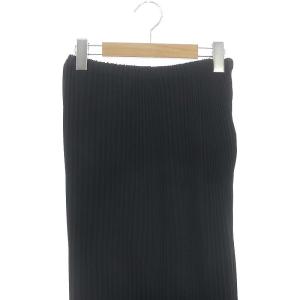 ENFOLD PEライトクロス プリーツワイドゴムTROUSERS パンツ イージー 36 黒 ブラック