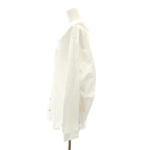 nagonstans オープンカラーシャツ 長袖 コットン 38 白 ホワイト