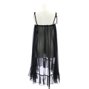 L'Appartement 22SS 2Way Raffle Onepiece ラッフフワンピース ロング ノースリーブ シースルー フリル ギャザー