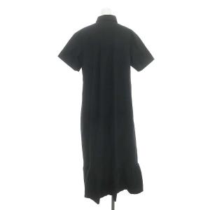 Shinzone 22SS ヘムフリルシャツドレス ワンピース ロング 半袖 ティアード 34 黒 ブラック 22MMSOP02