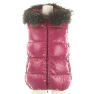 デュベティカ Goccia ファー ダウンベスト フード 40 ピンク /MF OS