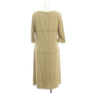 SYBILLA 5分袖 ワンピース ロング ベージュ