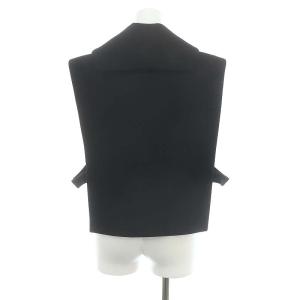 ENFOLD 23SS WIDE BOX VEST ベスト 前開き ポンチ アシンメトリー 38 黒 ブラック