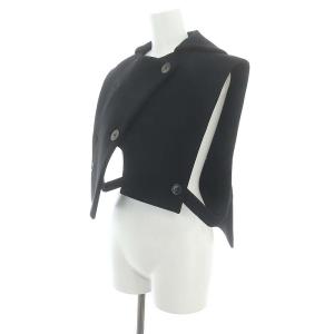 ENFOLD 23SS WIDE BOX VEST ベスト 前開き ポンチ アシンメトリー 38 黒 ブラック