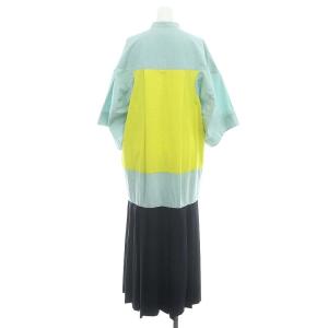 ENFOLD SOMELOS HALF SLEEVE DRESS ワンピース ロング丈 マキシ丈 七分袖 フロントボタン コットン 38