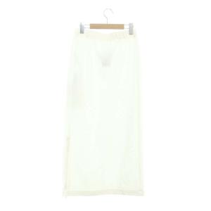 IENA 24SS ストレッチジャージタイトスカート ロング サイドスリット F 白 ホワイト