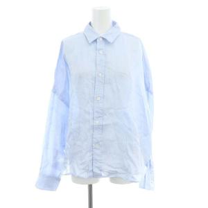 24SS Linen Short シャツ 長袖 リネン ドロップショルダー 水色 ライトブルー