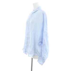 Plage 24SS Linen Short シャツ 長袖 リネン ドロップショルダー 水色 ライトブルー