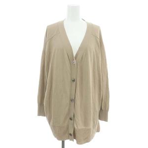 24SS ICECOTTON 2way オーバーサイズカーディガン 長袖 Vネック モカベージュ
