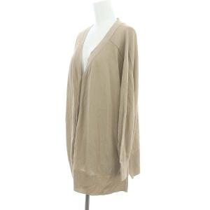 Spick&Span 24SS ICECOTTON 2way オーバーサイズカーディガン 長袖 Vネック モカベージュ
