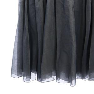 FOXEY スカート シアー シルク混 40 グレー