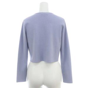 TOCCA CHIARA KNIT ニットジャケット クロップド ノーカラー ビジュー XS ラベンダー