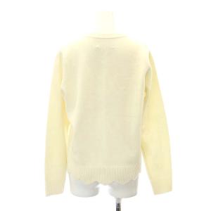 Chesty ウール スカラップニットプルオーバー セーター 長袖 F アイボリー