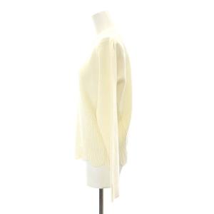 Chesty ウール スカラップニットプルオーバー セーター 長袖 F アイボリー