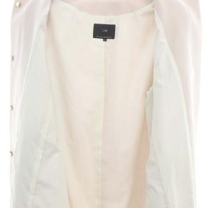 23区 vingt-trois 23AW ウールカシミヤビーバーノーカラーコート アウター ロング 総裏地 36 ライトピンク