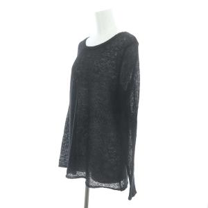 ISSEY MIYAKE モヘア混 ニット 薄手 セーター 長袖 プルオーバー ウール混 3 L 黒 ブラック