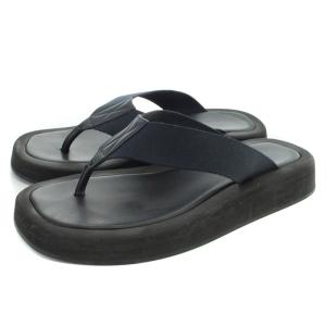 ギンザ GINZA トングサンダル フラット 37 24cm 紺 ネイビー 黒 ブラック /YO SH